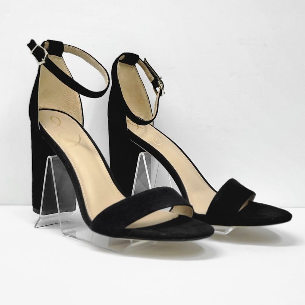 SAM EDELMAN yaro suede ankle strap block heel sandals Sz 8.5